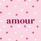 Amour et coeurs sur une douce toile rose